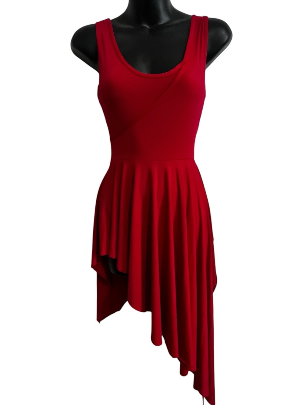 iEFiEL Sleeveless Asymmetrical Red Performance Dress XS NWOT